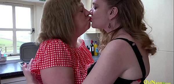  OldnannY Auntie Trisha and Lily Lesbian Matures